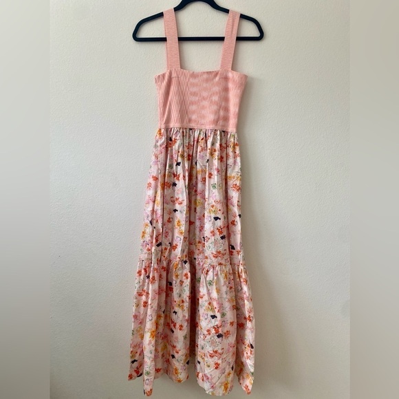 NWOT Tana Taylor Gianna Pink Floral Sleeveless Maxi Dress - Picture 6 of 10